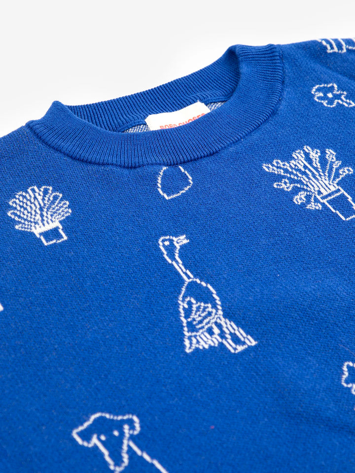 Summer trip jacquard cotton jumper