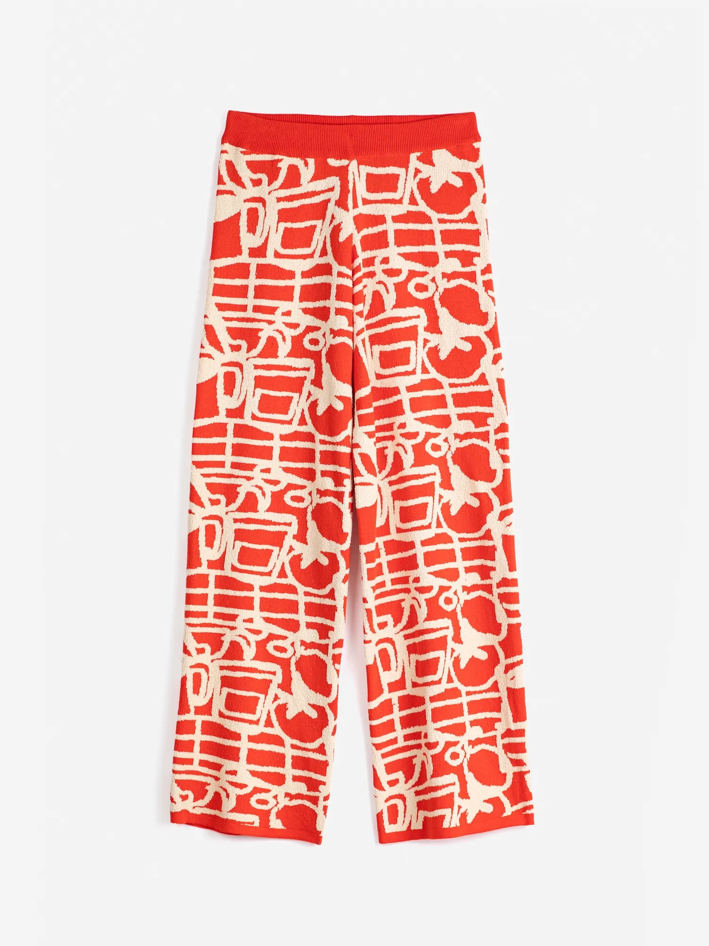Cookery Festival jacquard knitted trousers