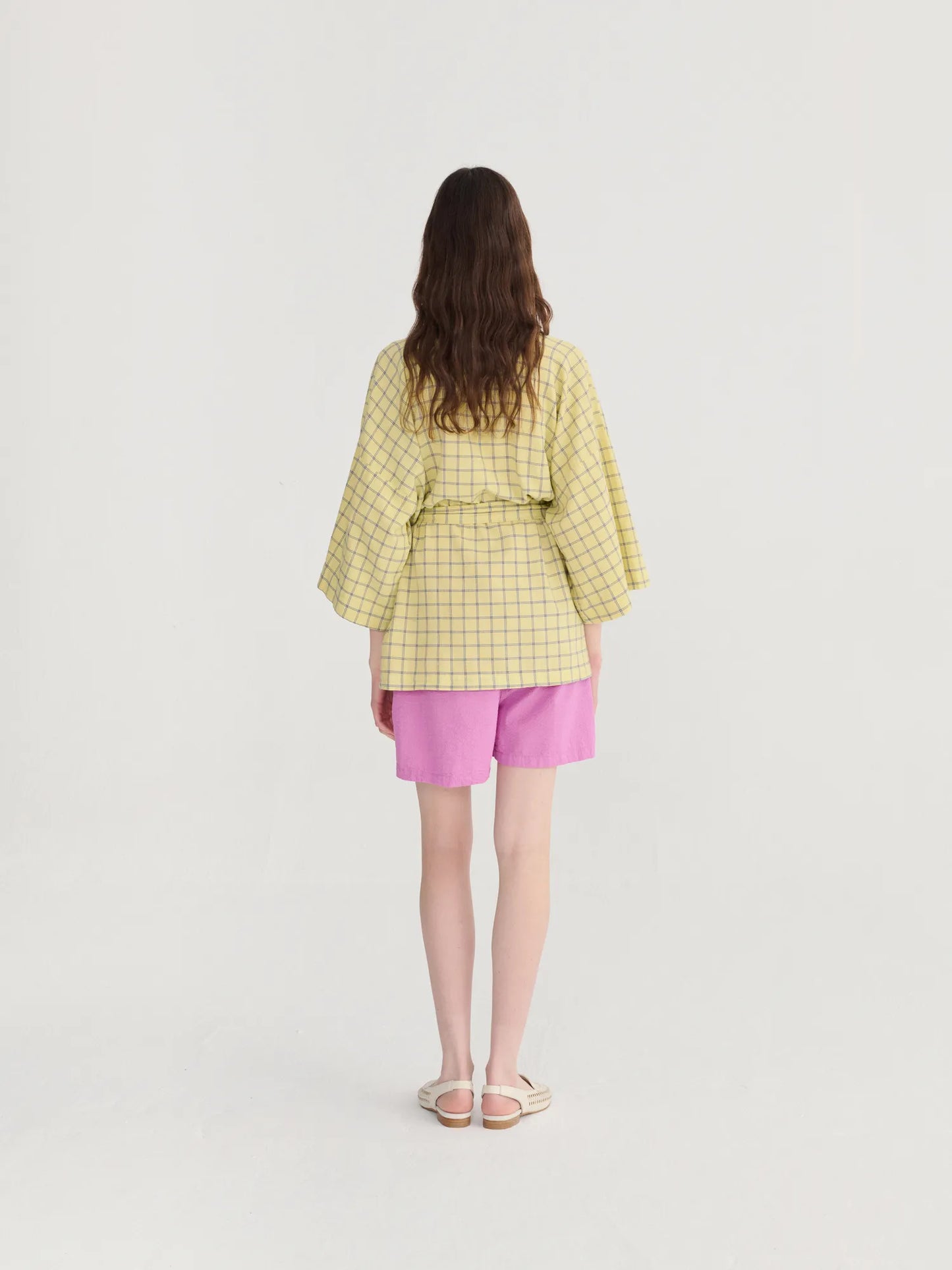 Kimono court en crêpe mousseline Spicy Window