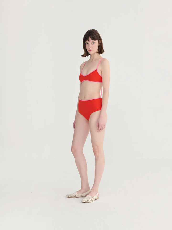 Terry high rise bikini bottom