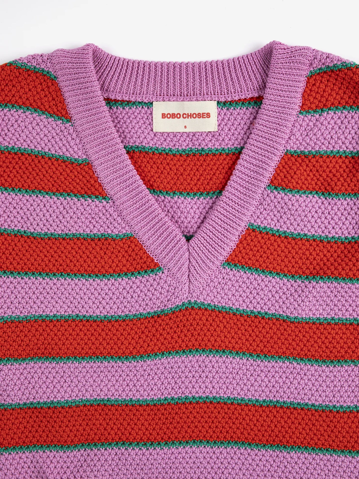 Striped V-neck vest