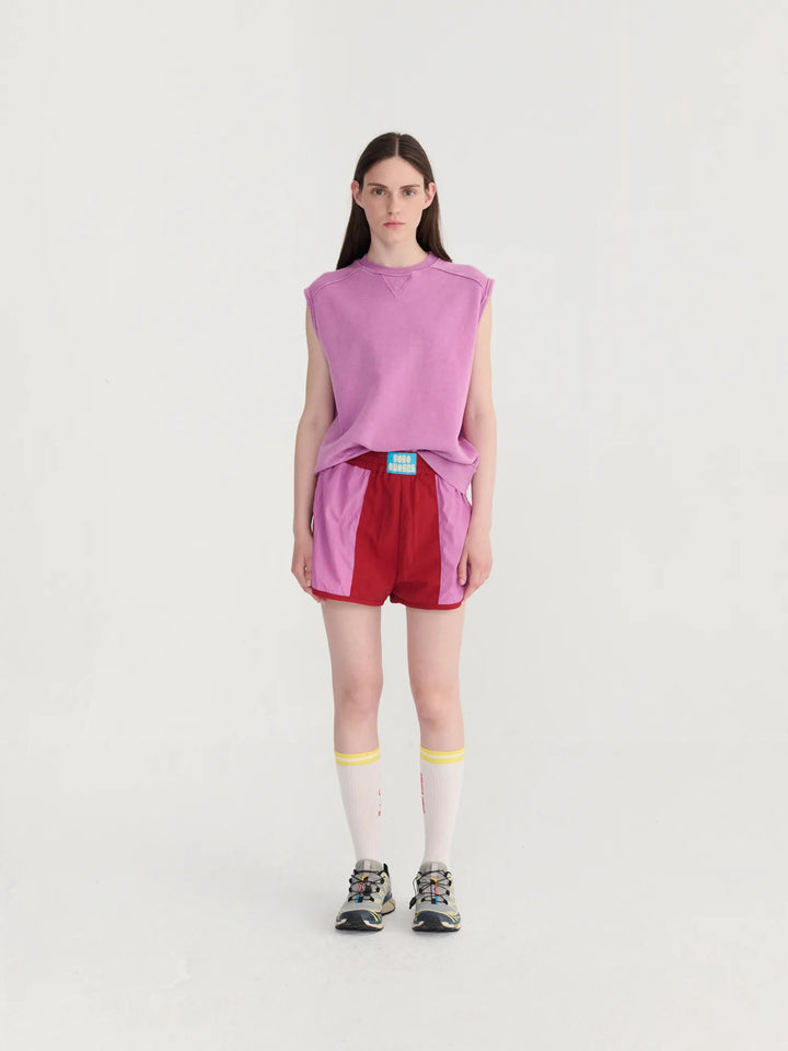 Washed sleeveless sweatshirt