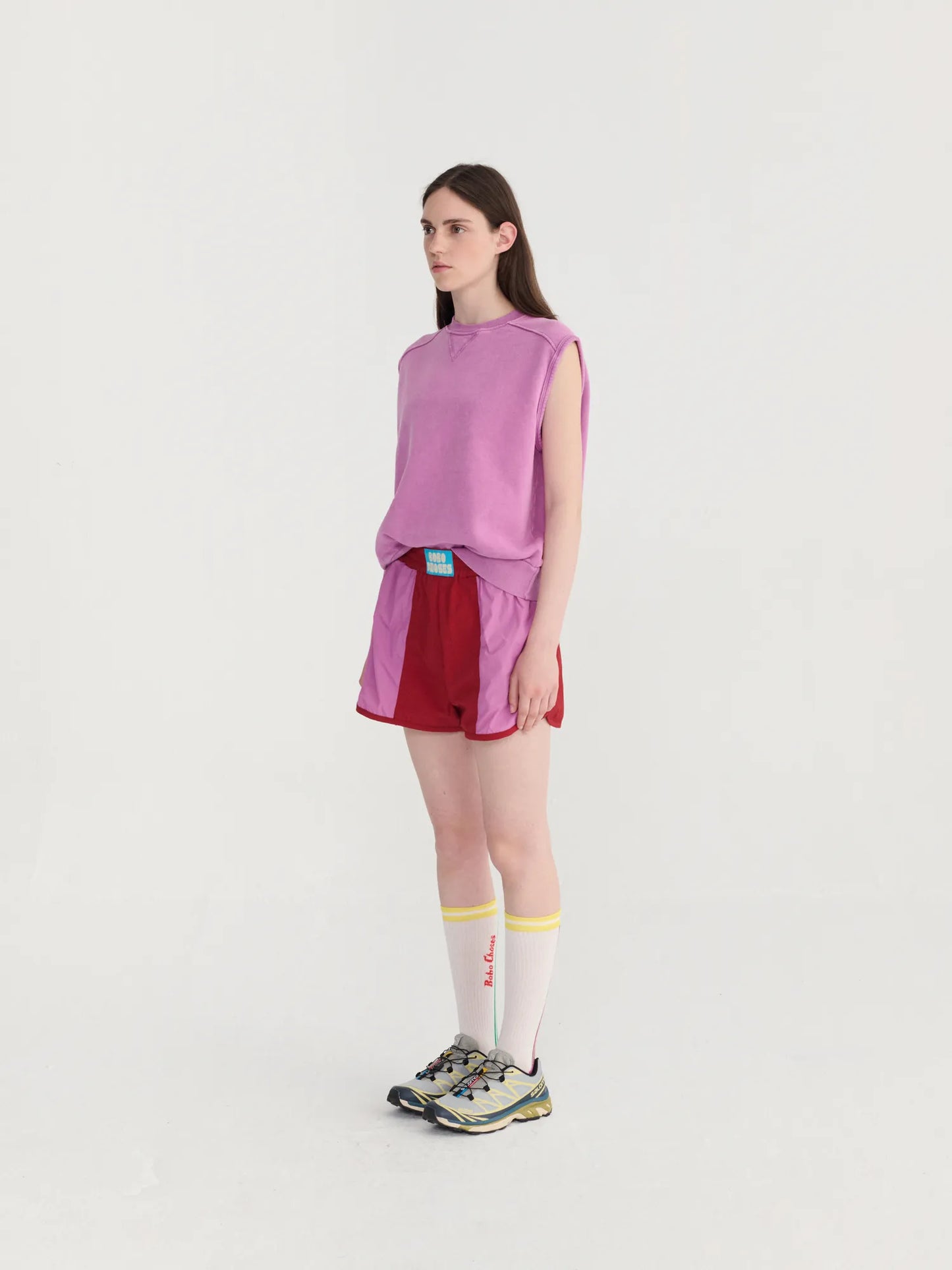 Washed sleeveless sweatshirt