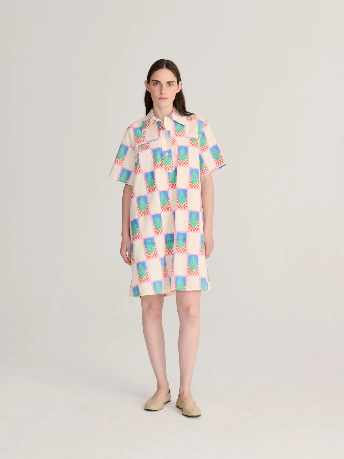 Robe chemise mini motif Simple Pear