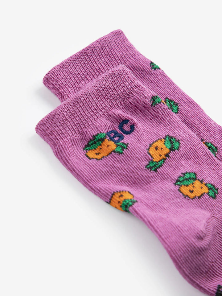 Tangerine all over short socks