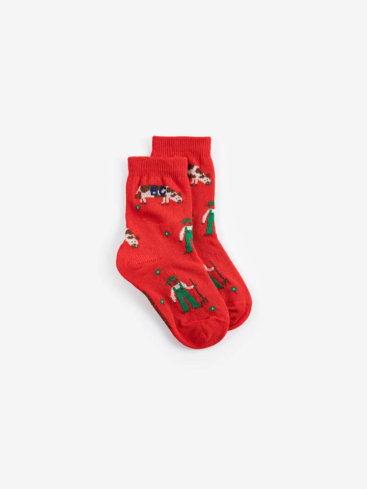 Farm Adventure all over short socks