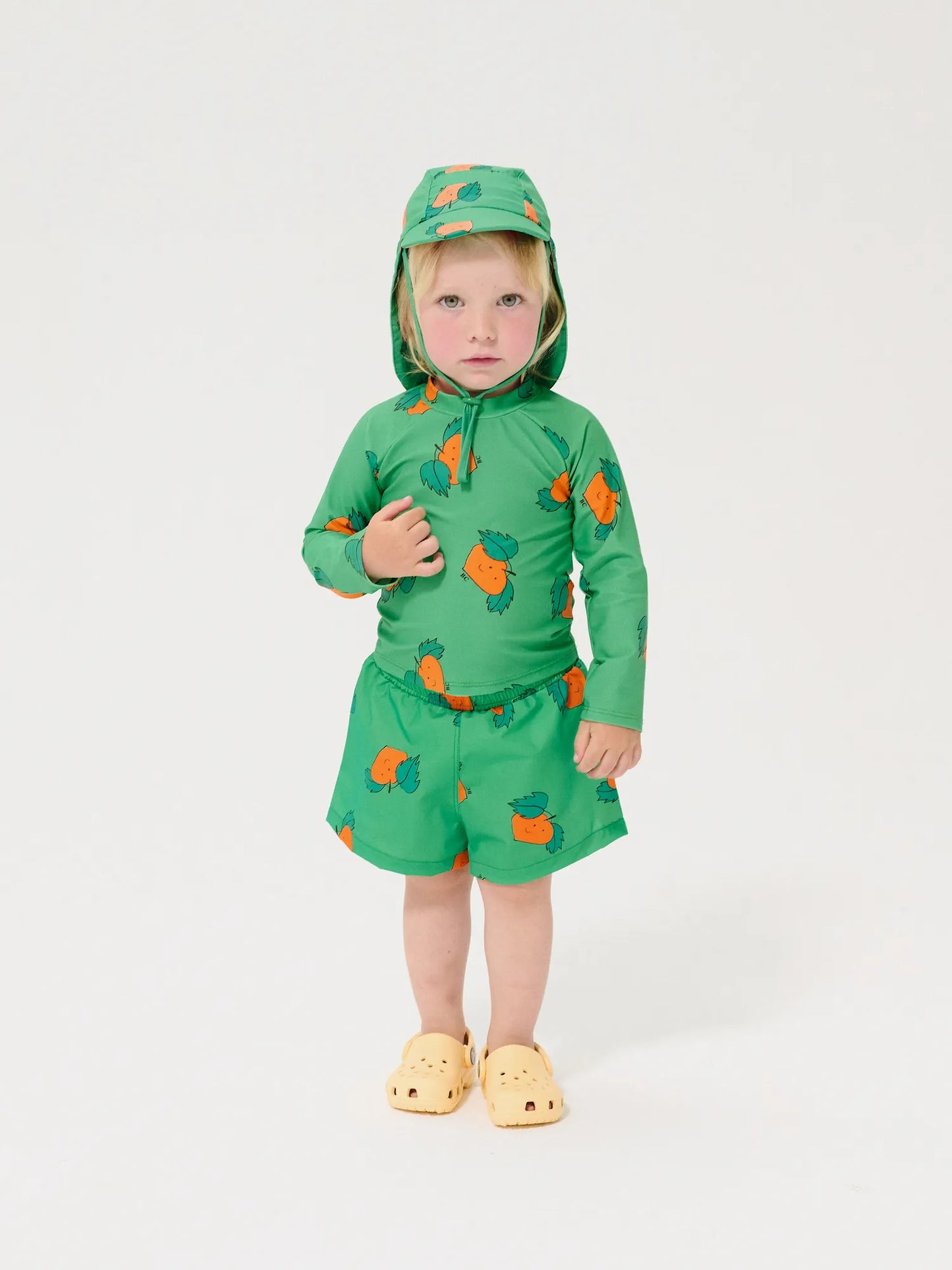 Tangerine all over swim cap