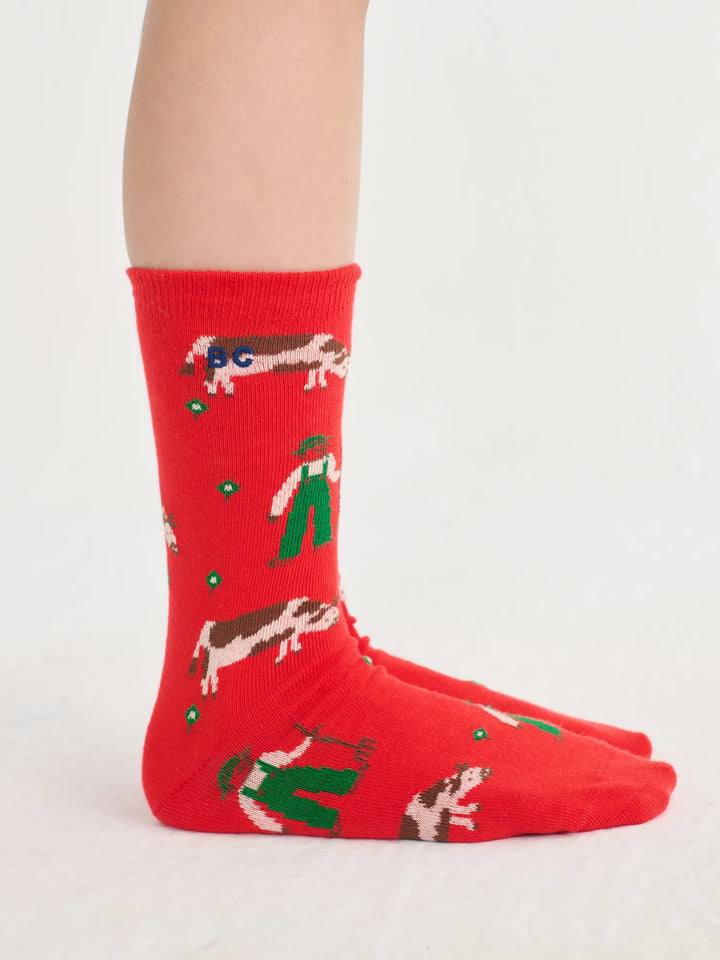 Farm Adventure all over long socks