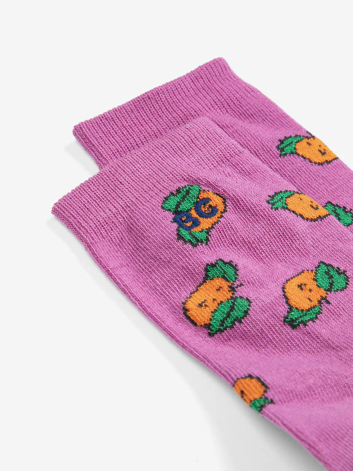 Tangerine all over short socks