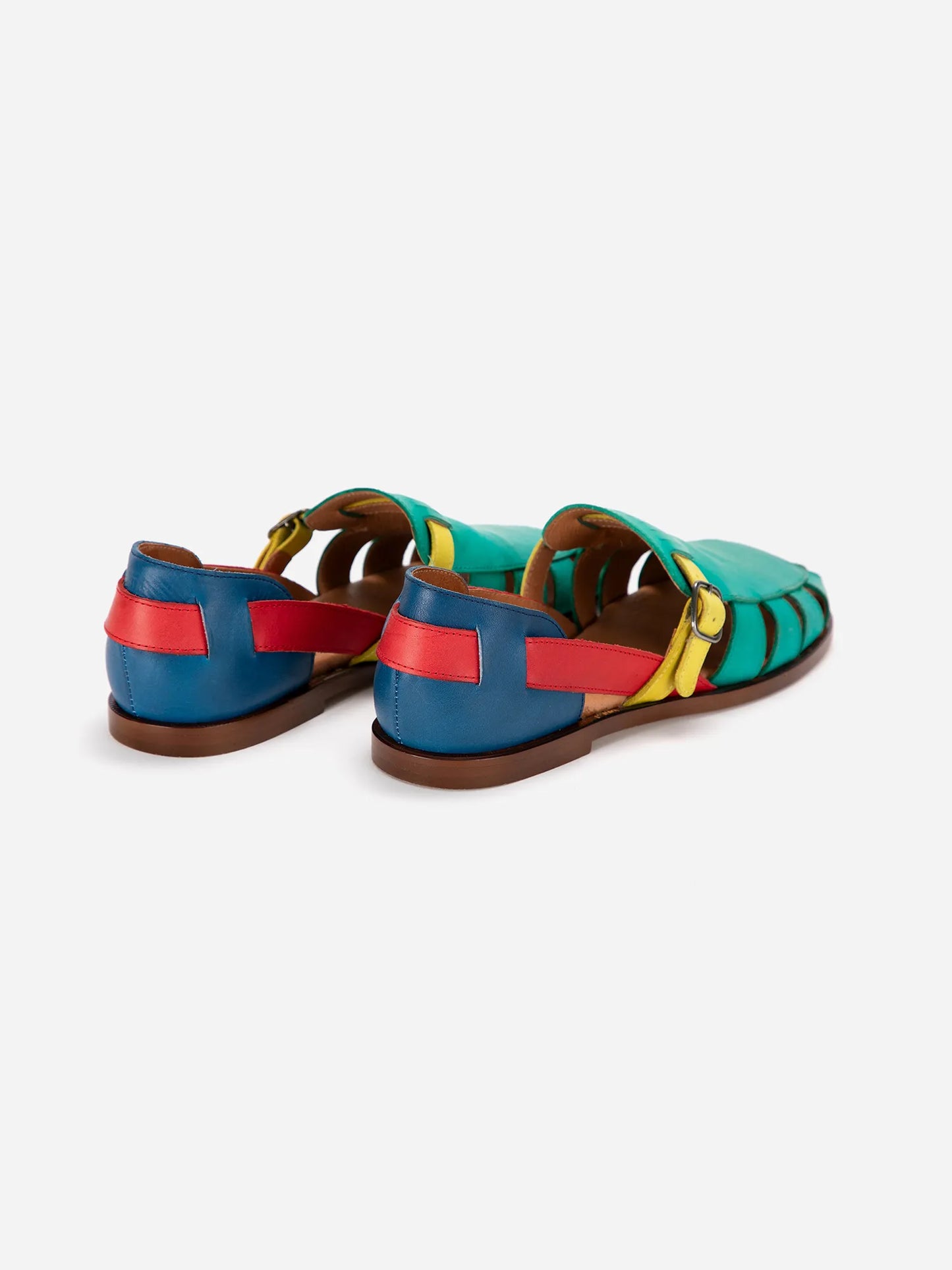 Pickles color block leather sandal