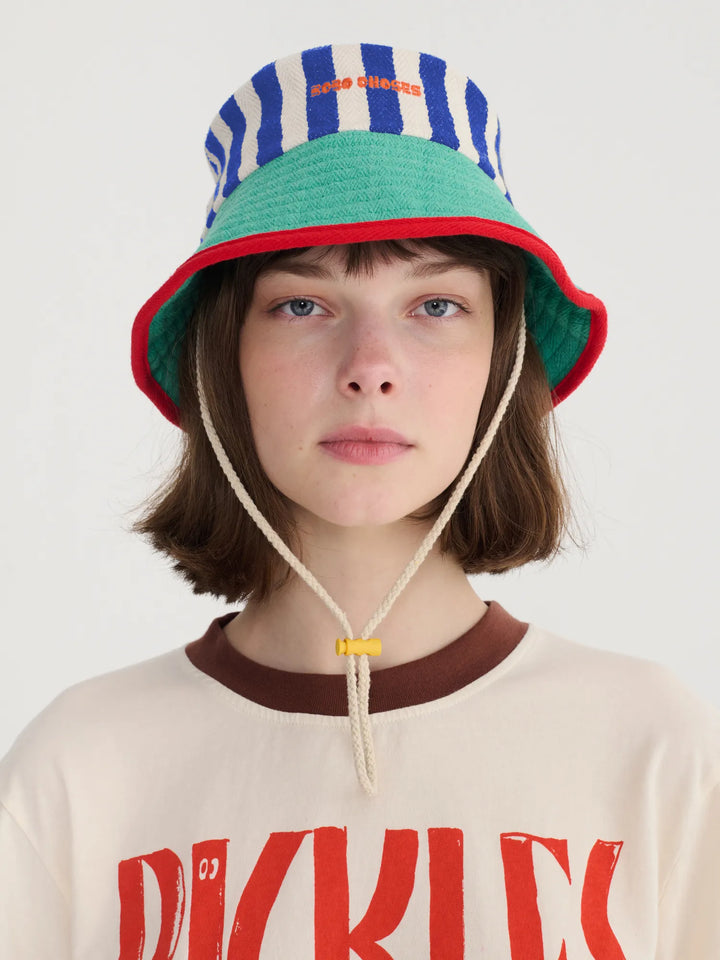 Color block cotton hat