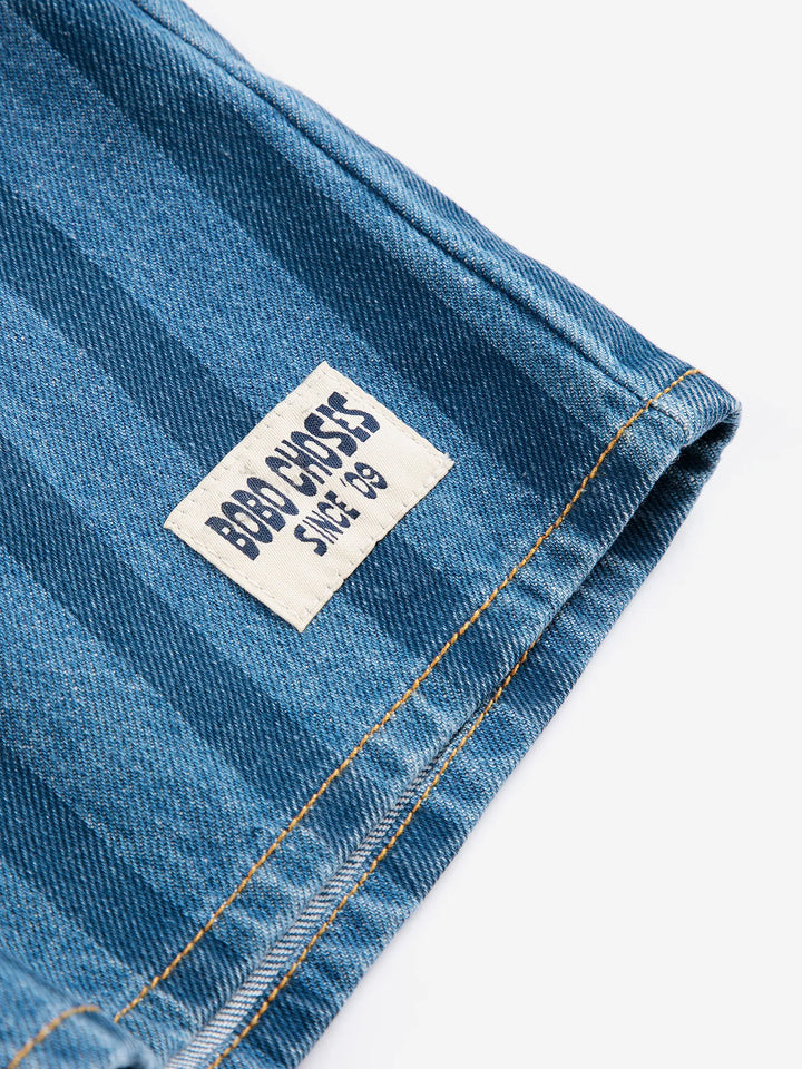 Gestreifte Denim-Bermudas Bobo Choses Since 09