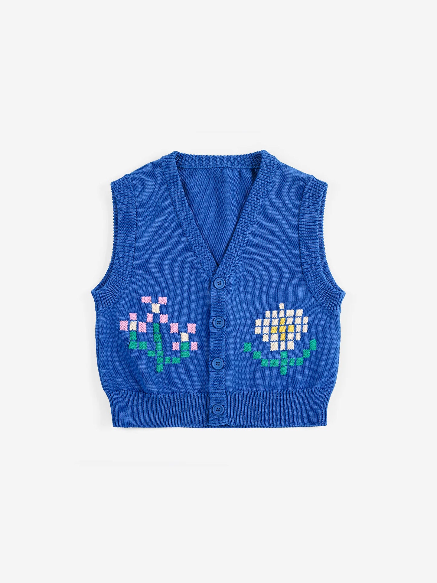 Gilet en coton Pixel flower