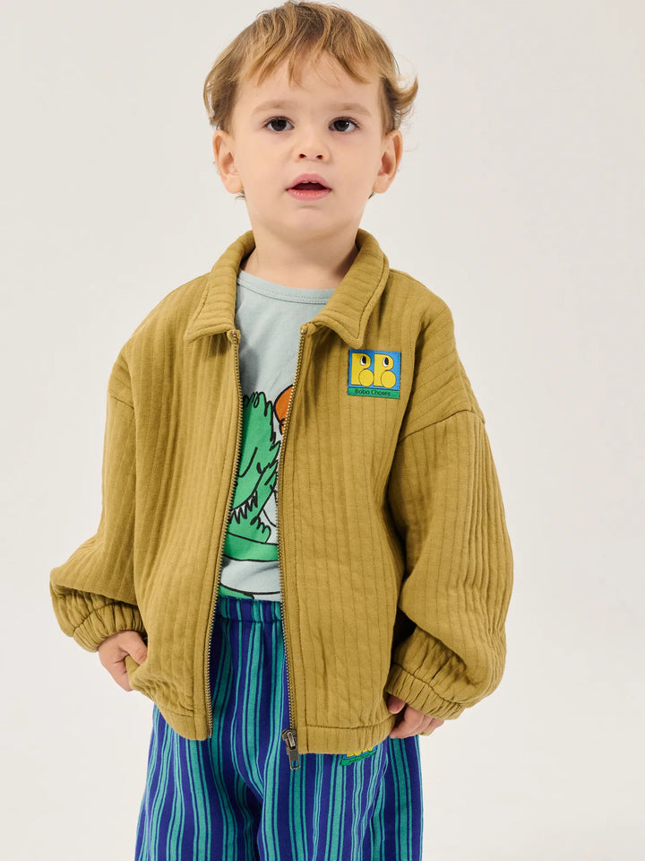 Booo Bo Choses Tag quilted zipped sweatshirt