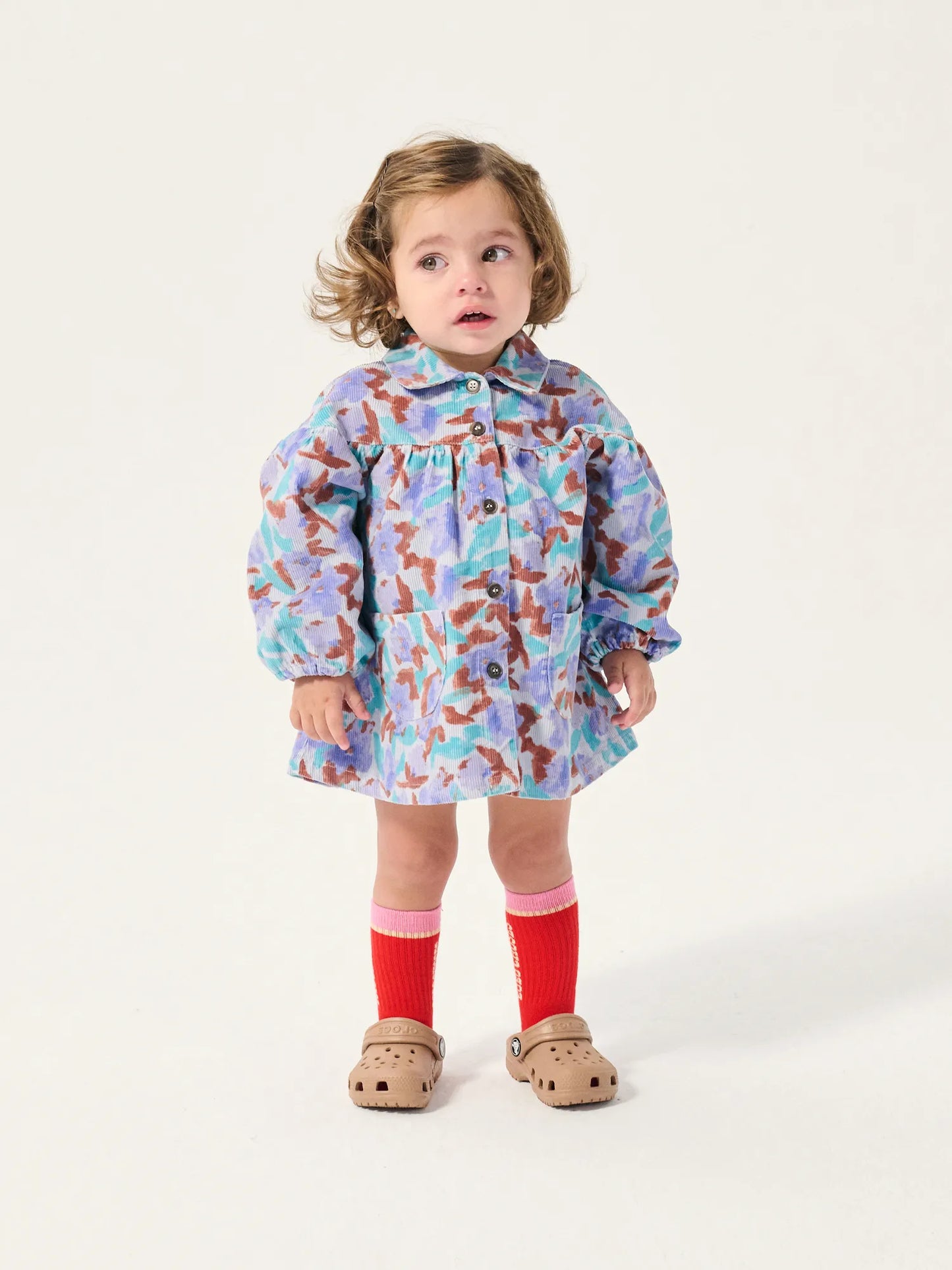 Watercolor all over woven dress