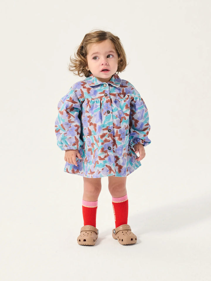 Watercolor all over woven dress