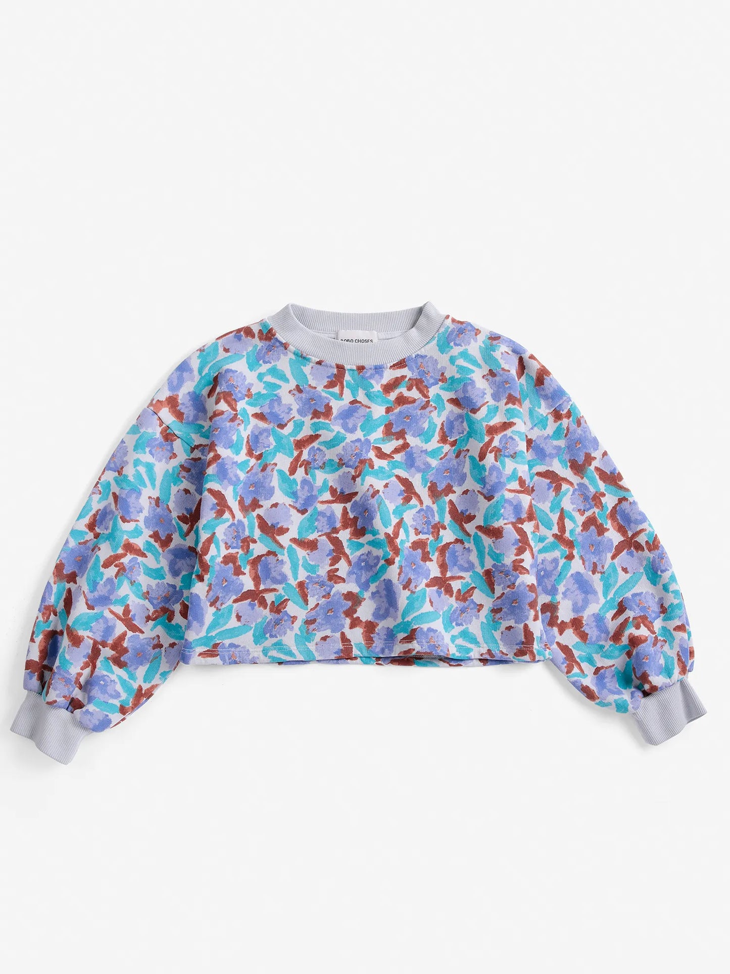 Watercolor all over cropped sweatshirt