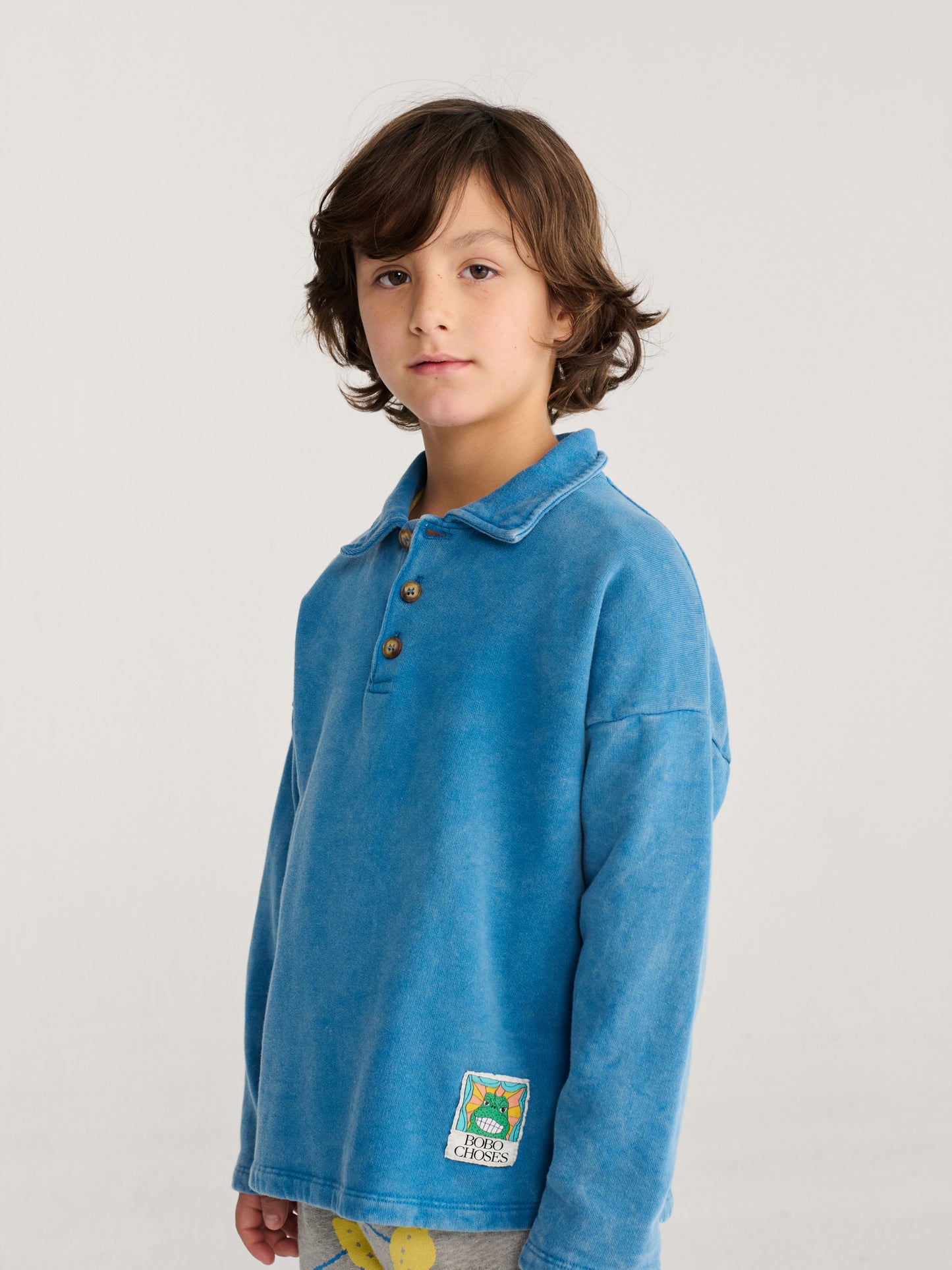Sweatshirt mit Polokragen Beast Tag