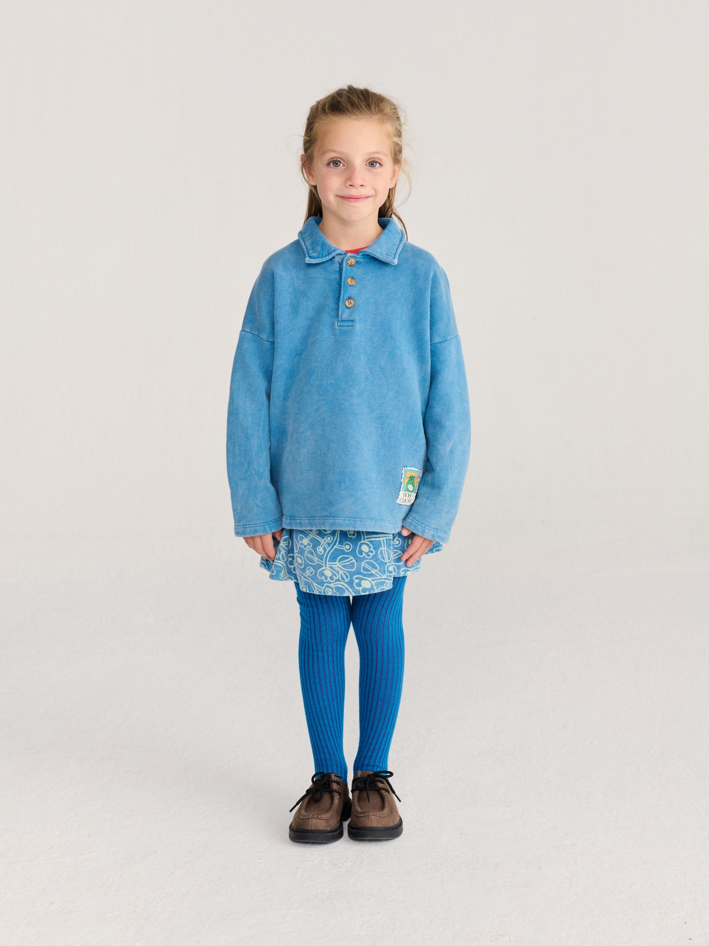 Sweatshirt mit Polokragen Beast Tag