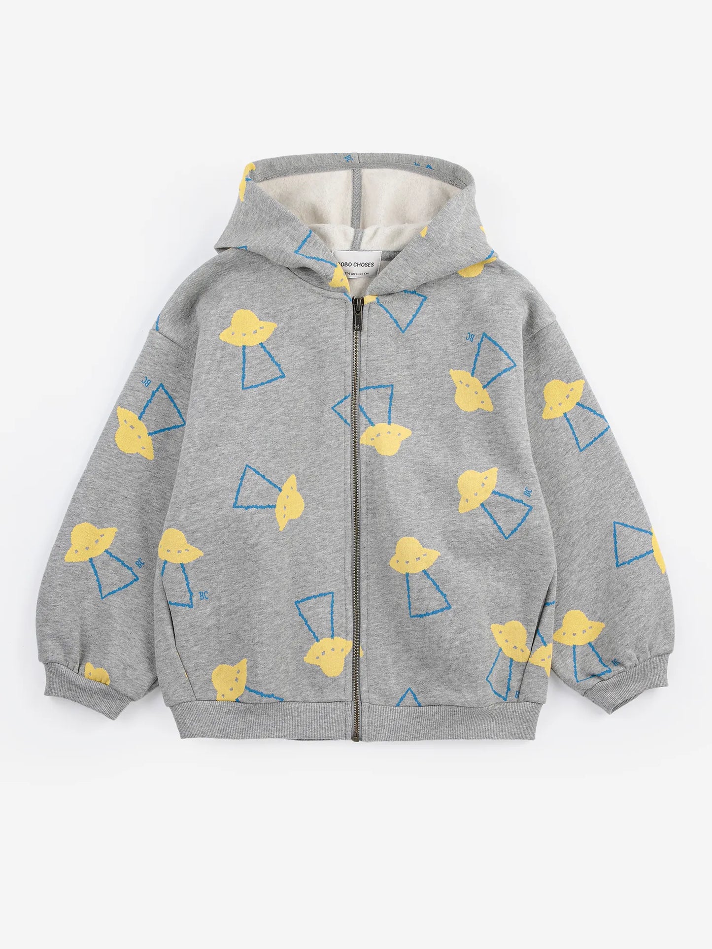 Pixel Abduction all over zipped hoodie