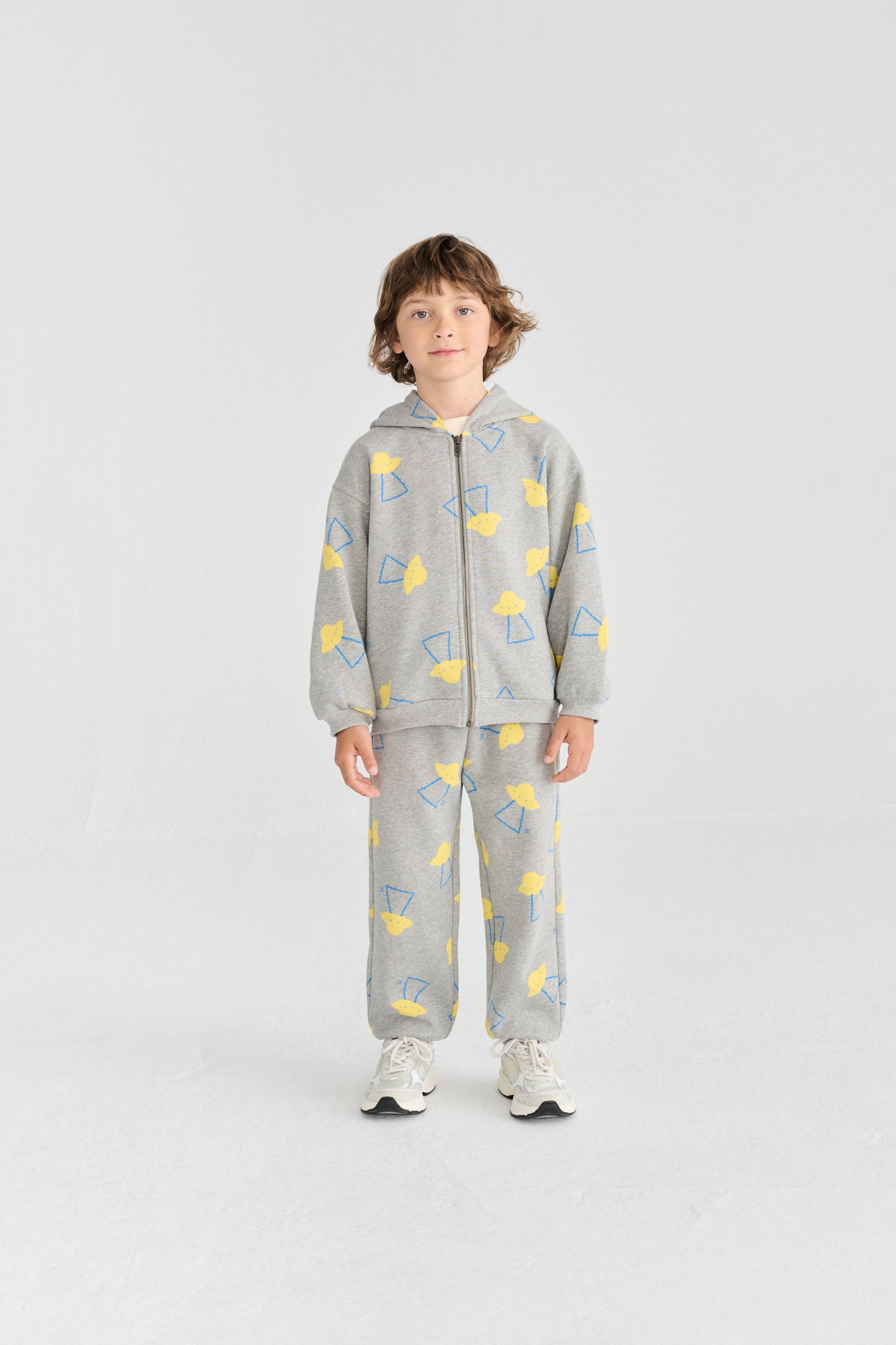 Pixel Abduction all over zipped hoodie