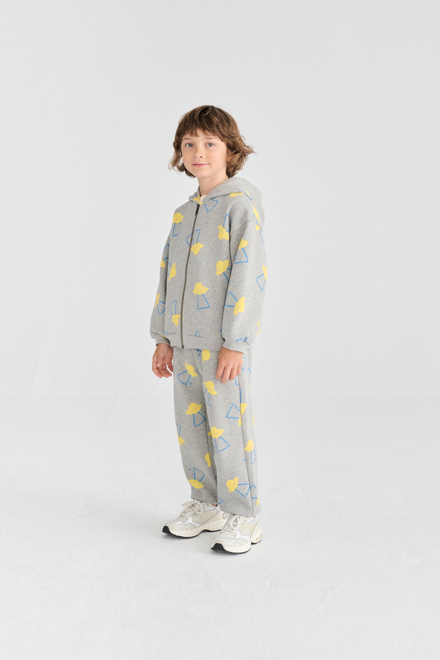 Pixel Abduction all over zipped hoodie