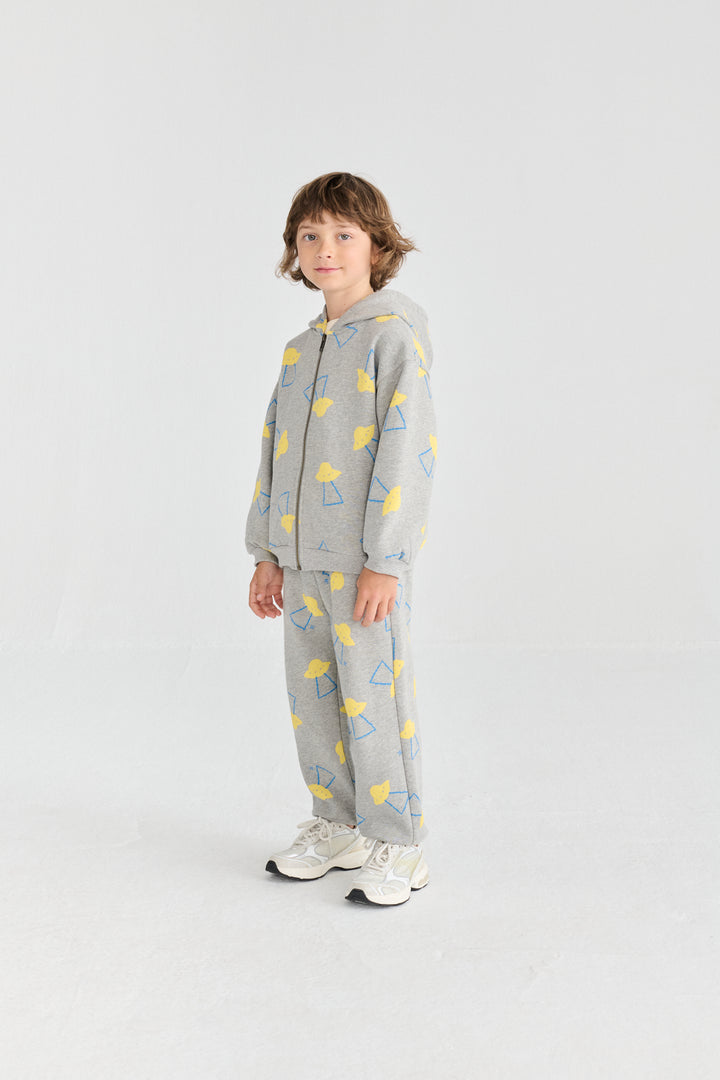 Pixel Abduction all over zipped hoodie