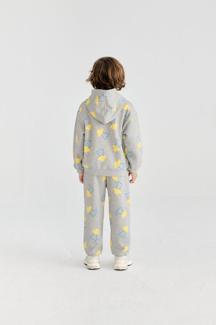 Pixel Abduction all over zipped hoodie