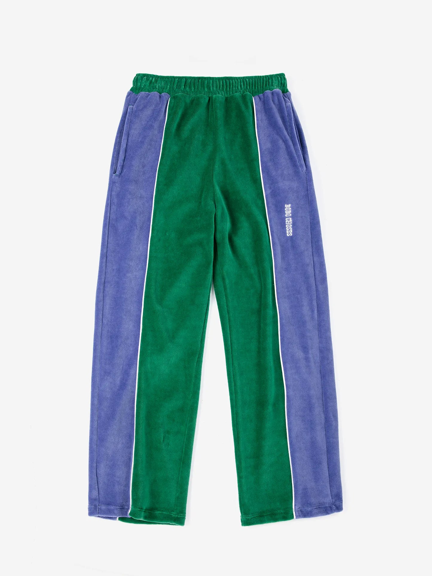 Color Block terry cloth jogging pants
