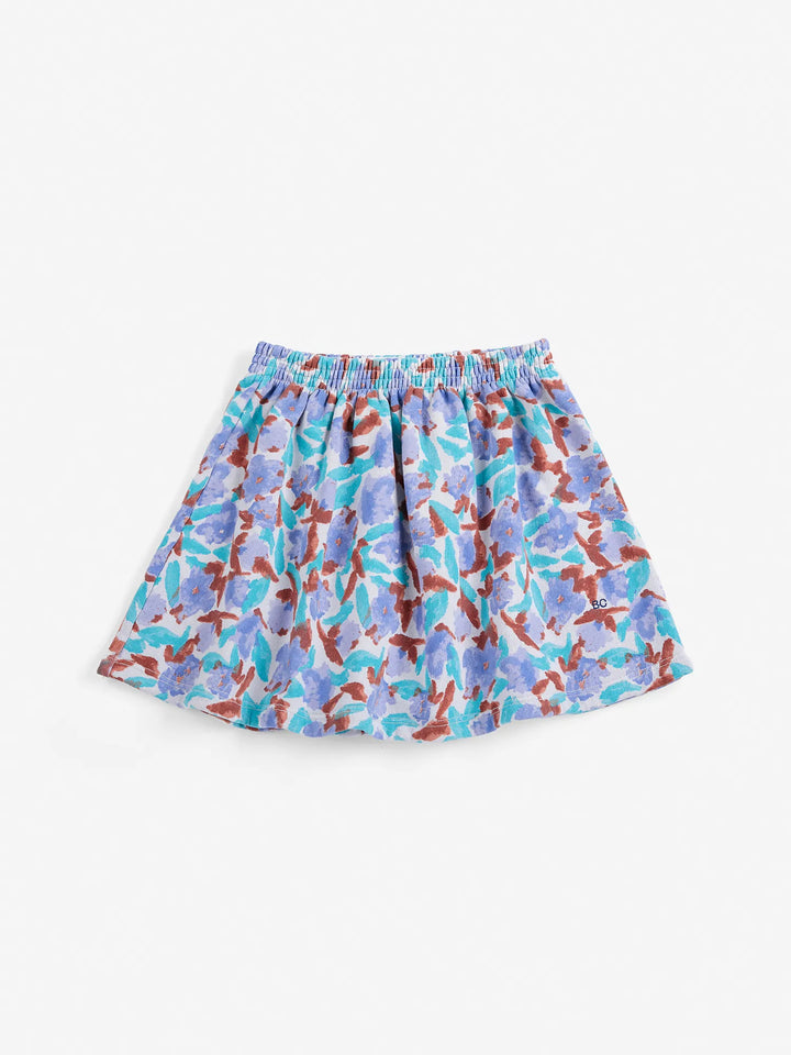 Watercolor all over fleece skirt
