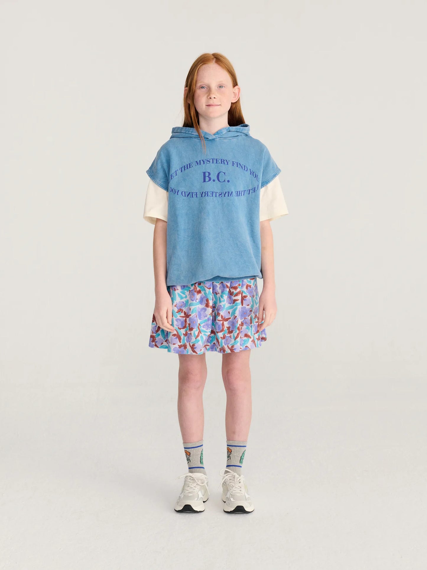 Watercolor all over fleece skirt