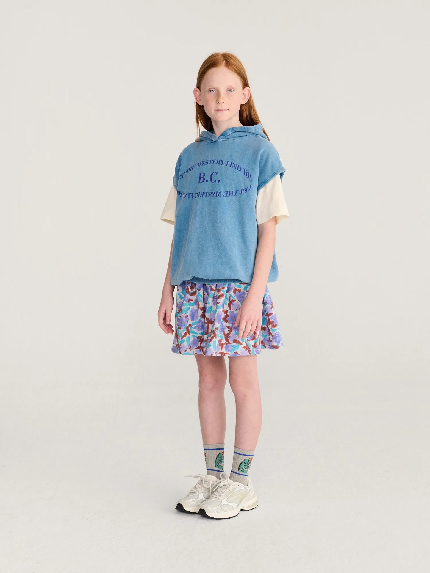 Watercolor all over fleece skirt