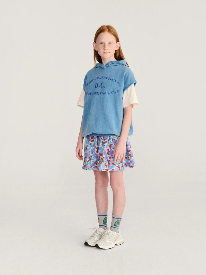 Watercolor all over fleece skirt