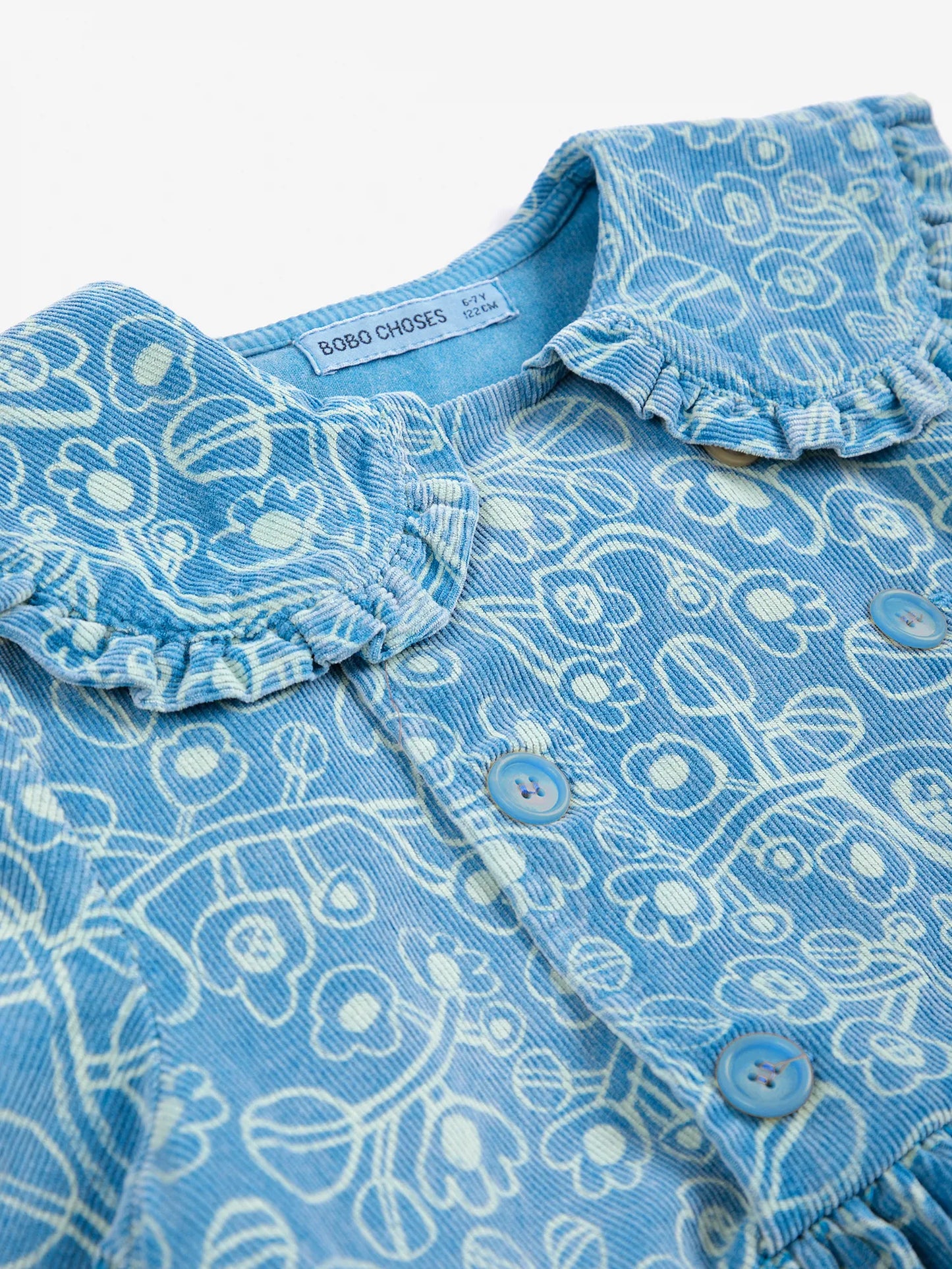 Sketchy Flowers all over corduroy dress