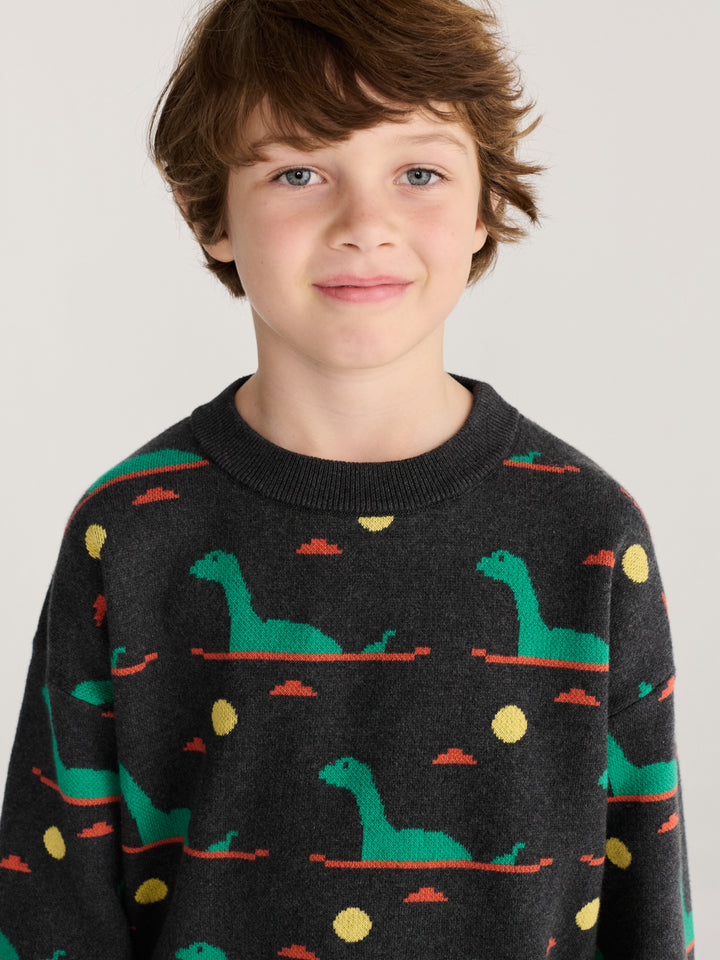 Lake Monster all over jacquard jumper