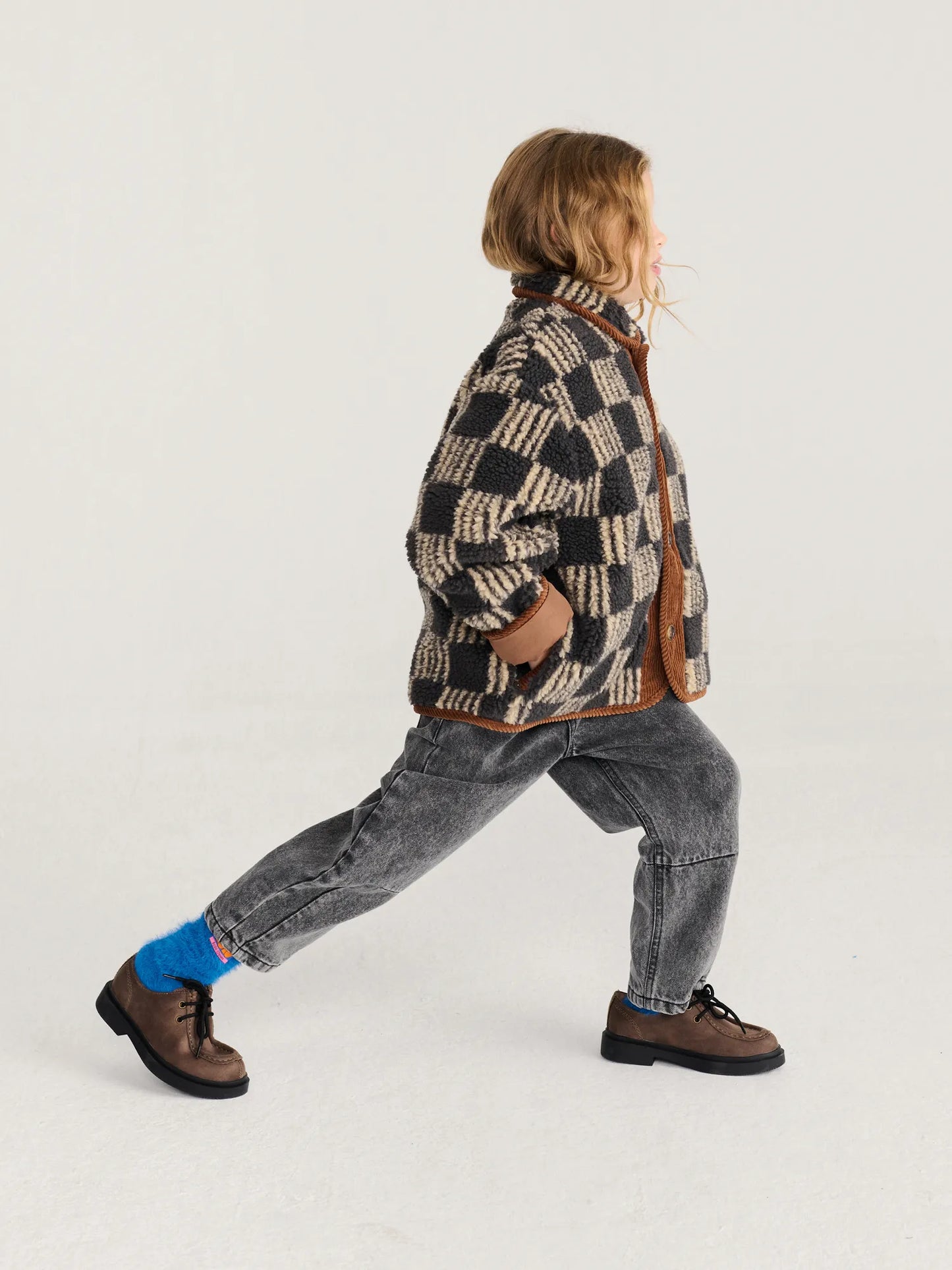 Almost Moiré all over sheepskin jacket