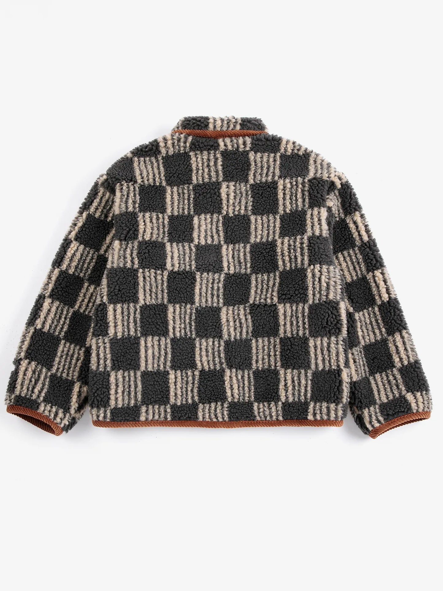 Almost Moiré all over sheepskin jacket