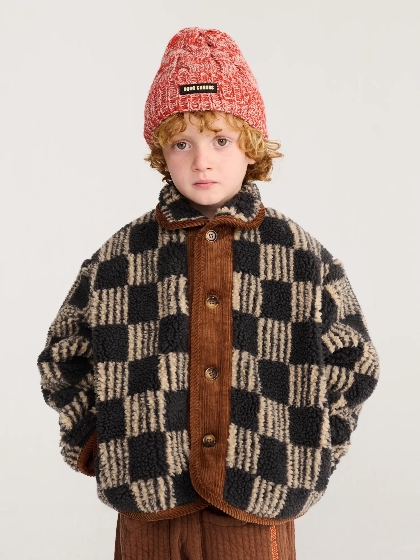 Almost Moiré all over sheepskin jacket