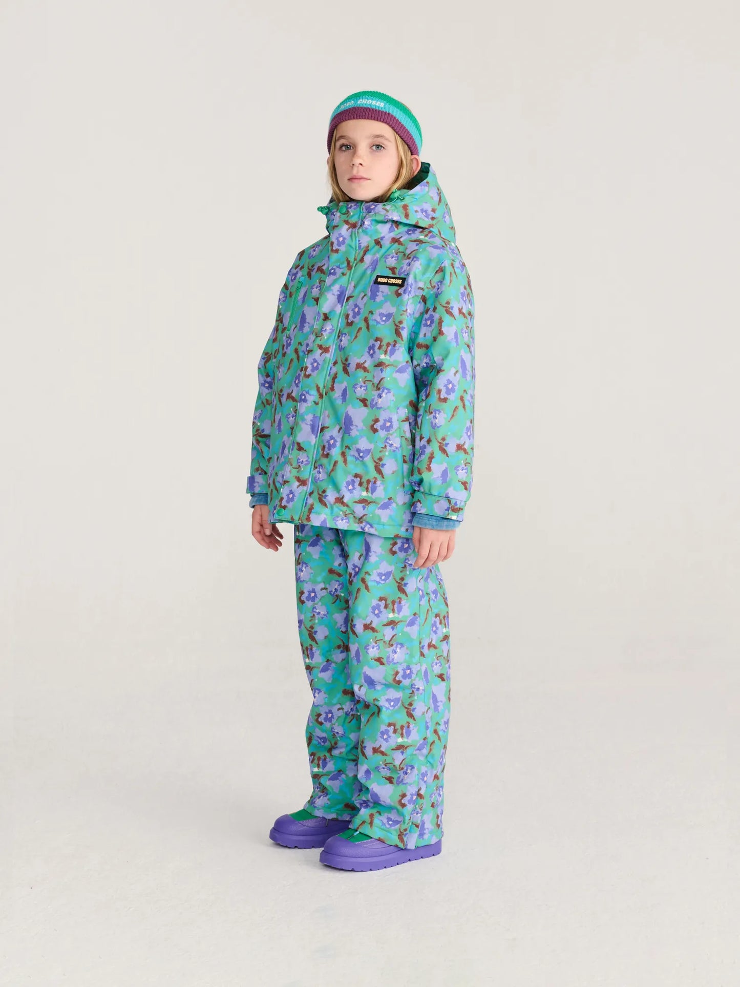 Watercolor all over ski anorak