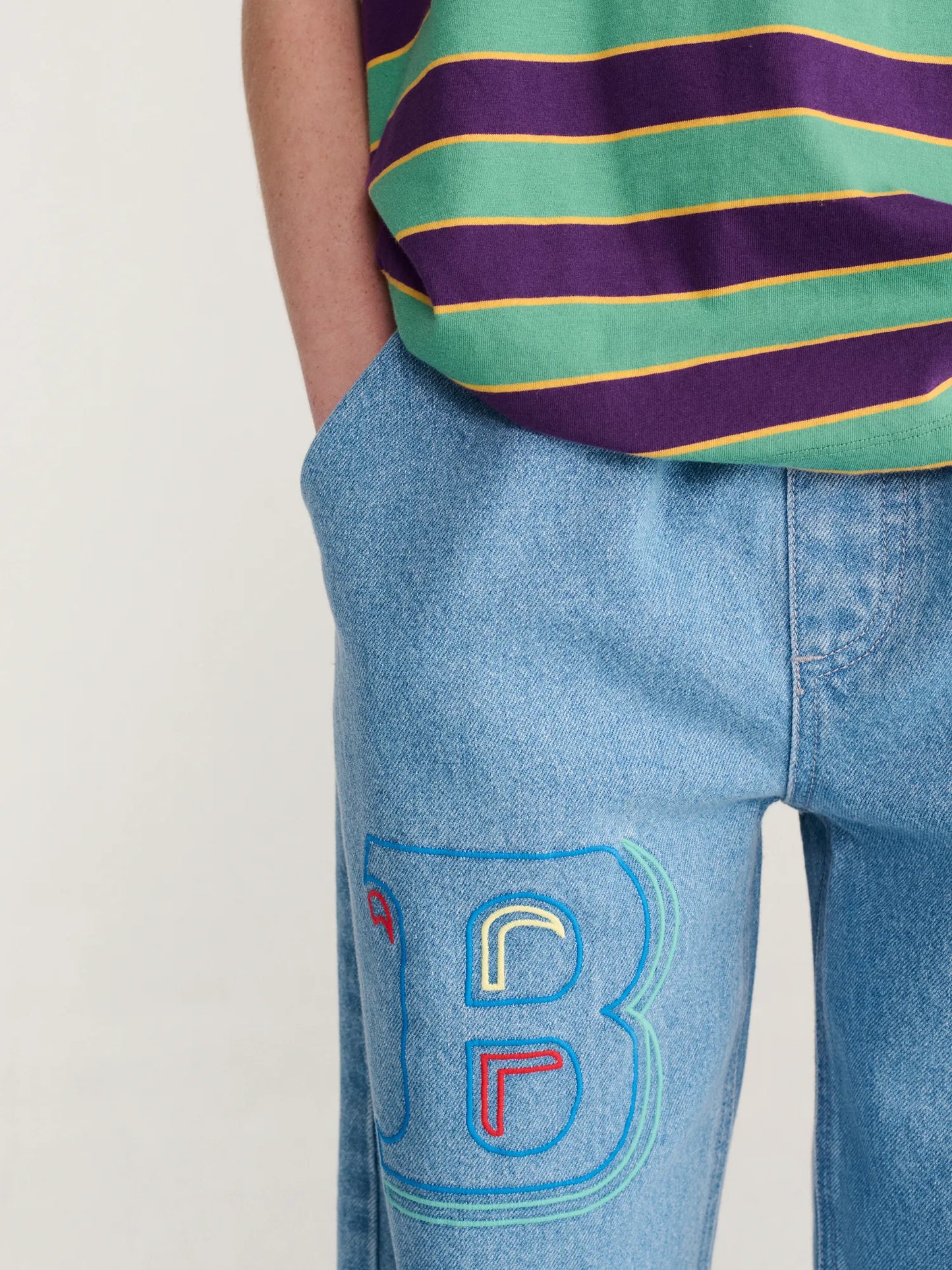 Bobo Choses Embossed 데님 팬츠