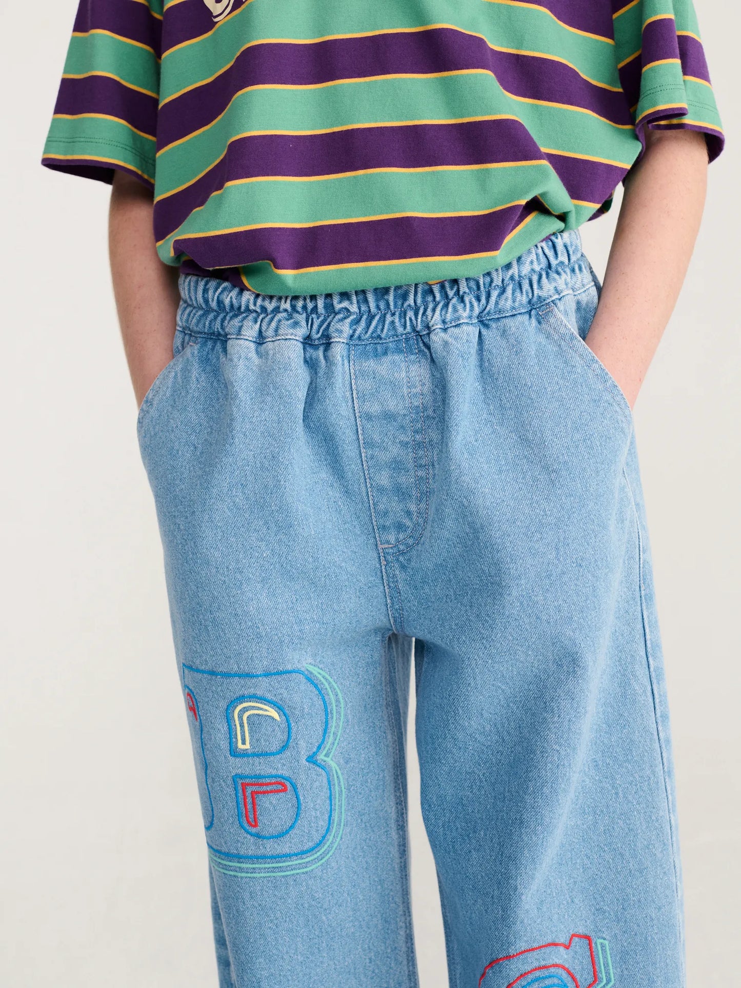 Bobo Choses Embossed 데님 팬츠