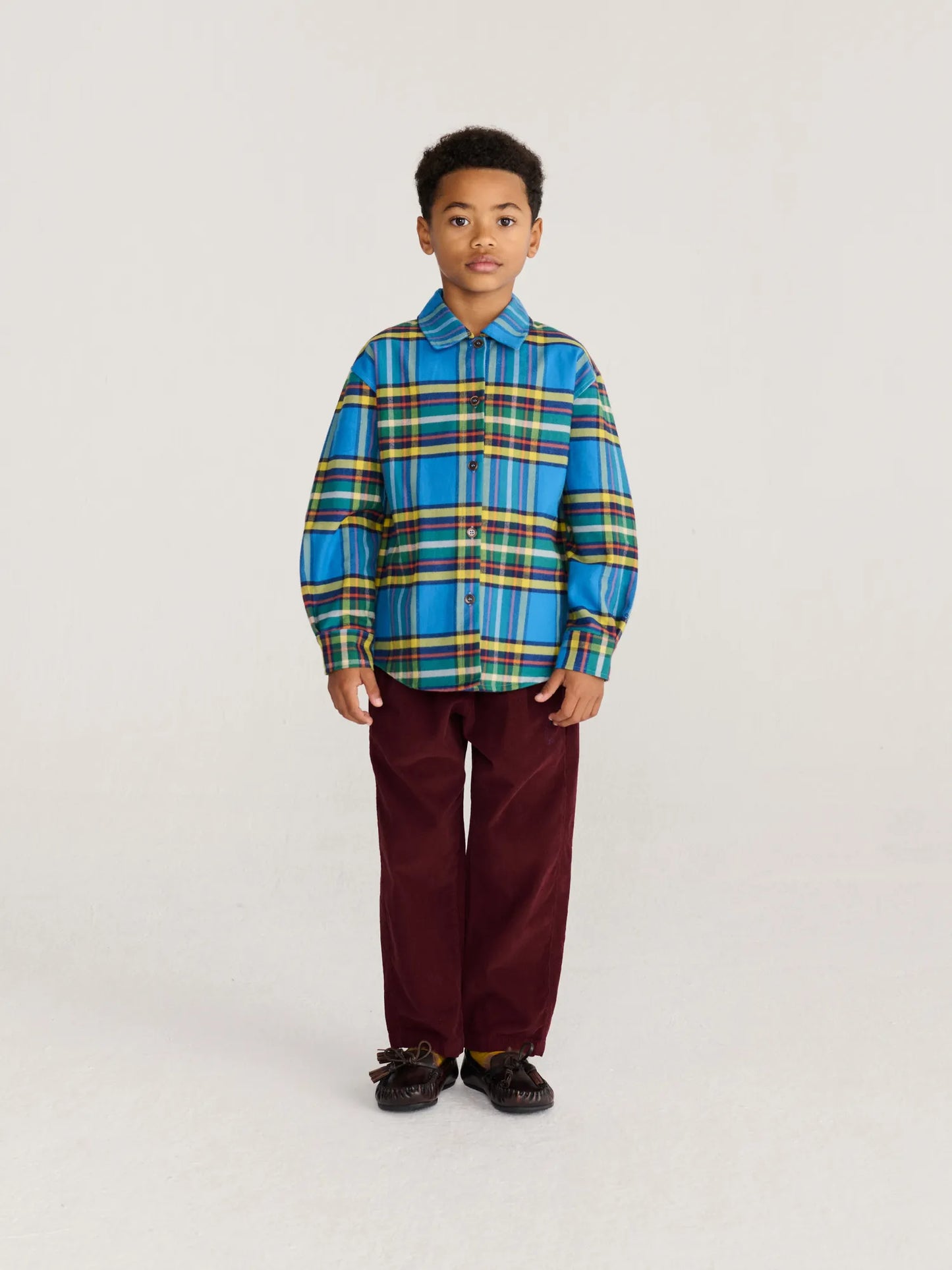 Tartan 전체 무늬 셔츠