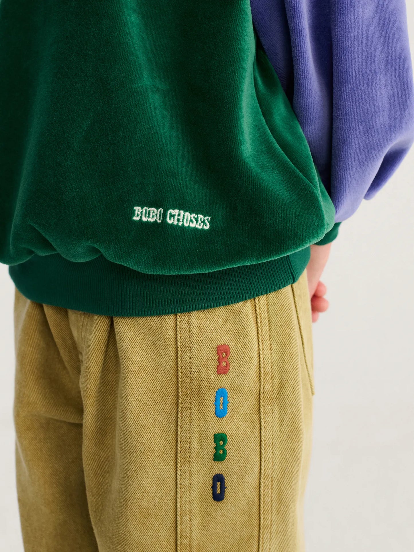 Color Block terry cloth sweatshirt