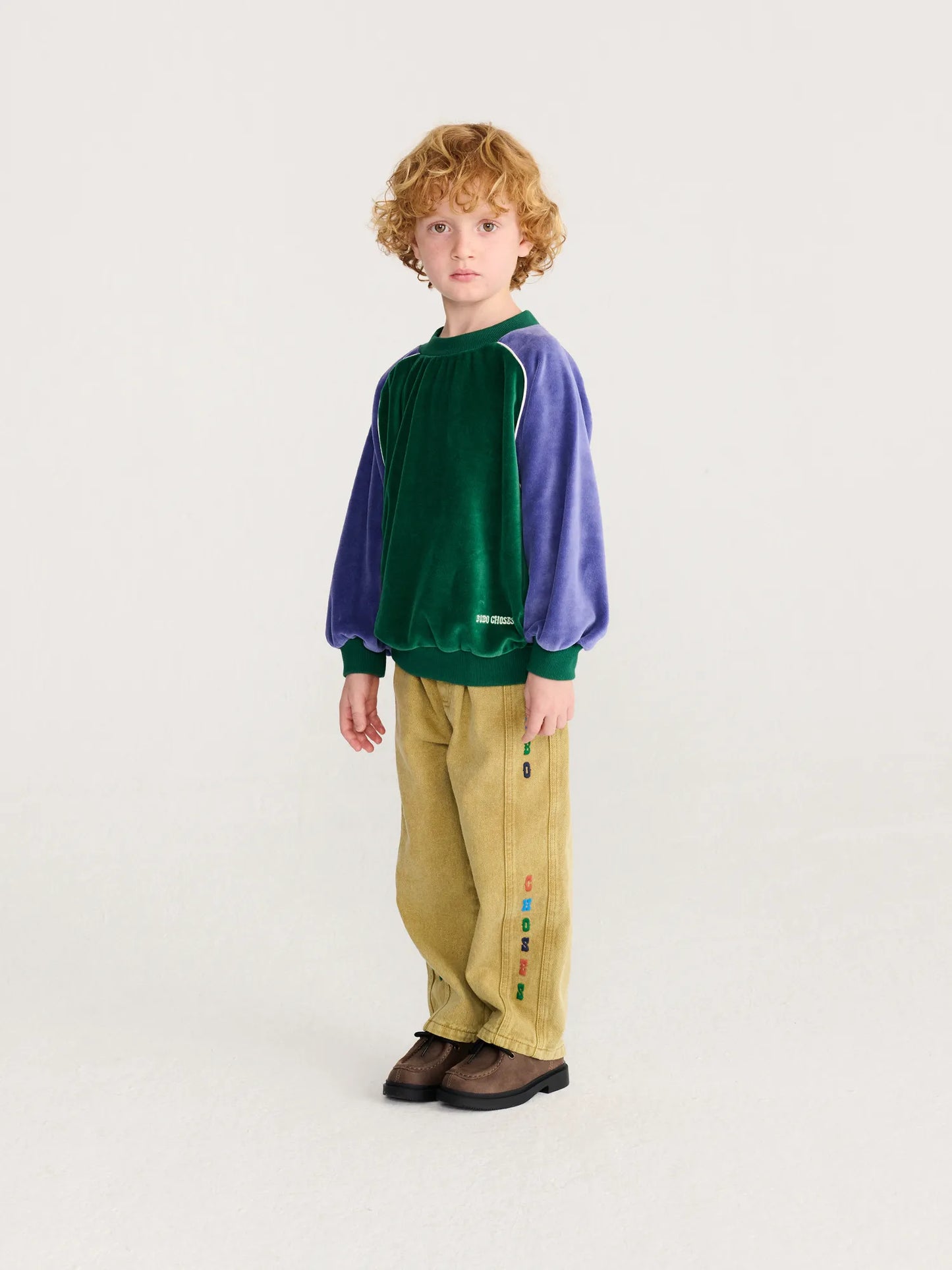 Color Block terry cloth sweatshirt