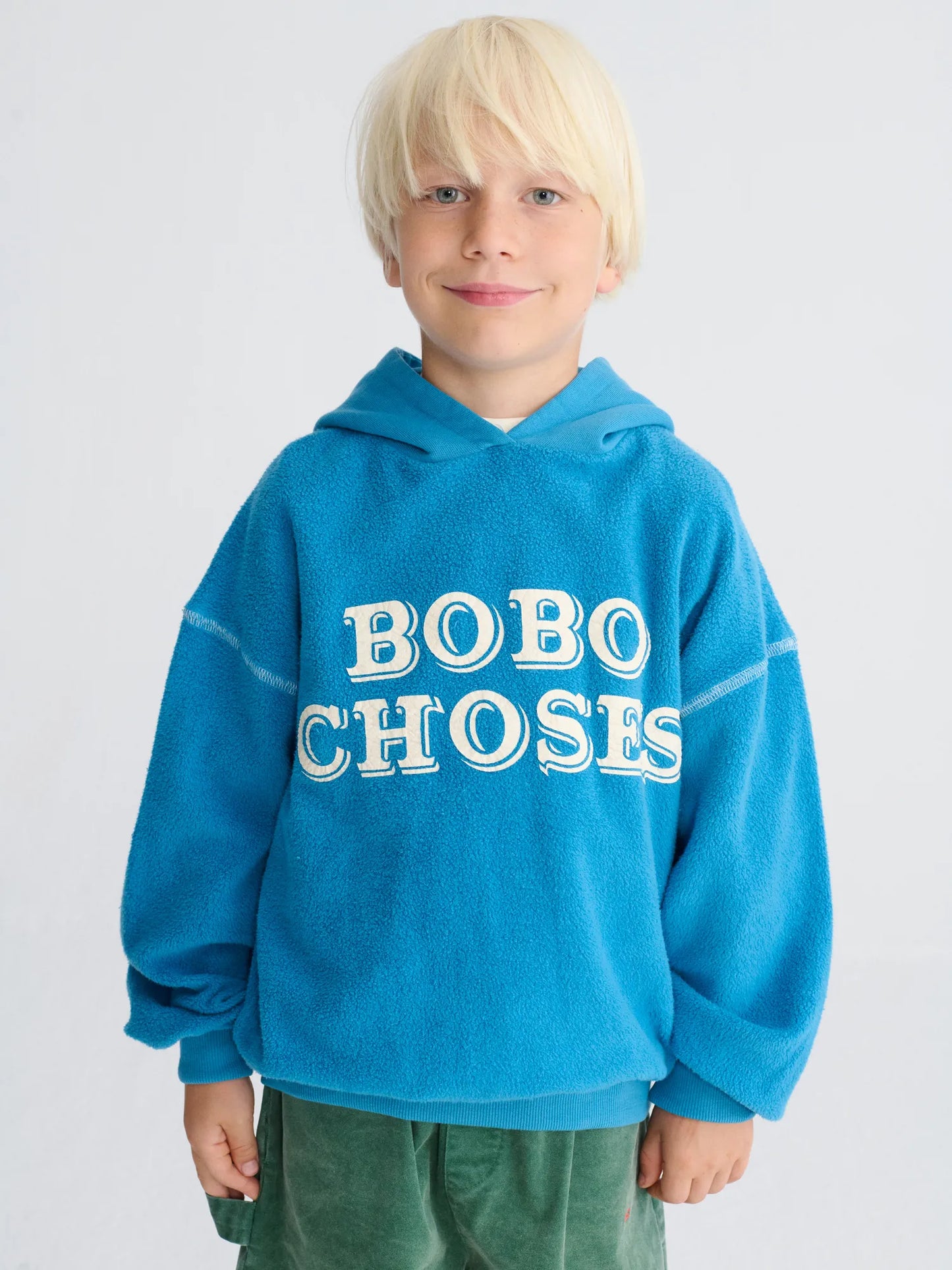 Bobo Choses Embossed 파란색 후디