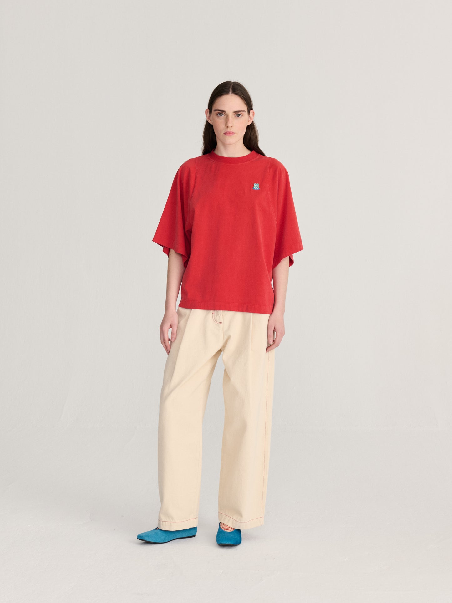 Monster Mug embroidery relaxed T-shirt