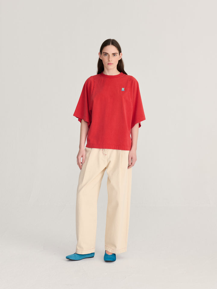 Monster Mug embroidery relaxed T-shirt