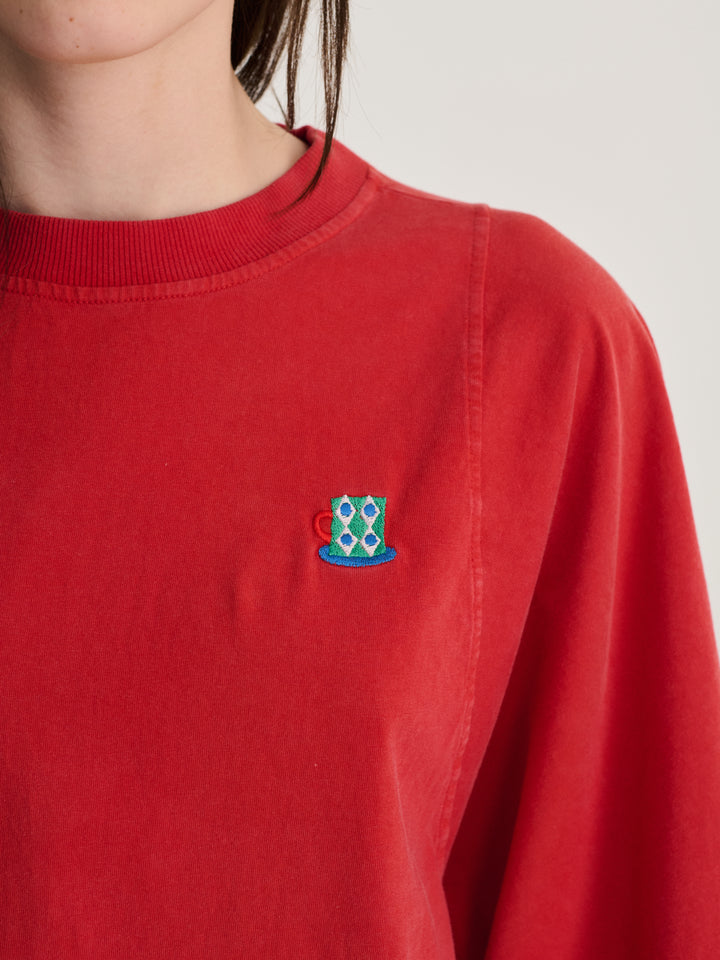 Monster Mug embroidery relaxed T-shirt
