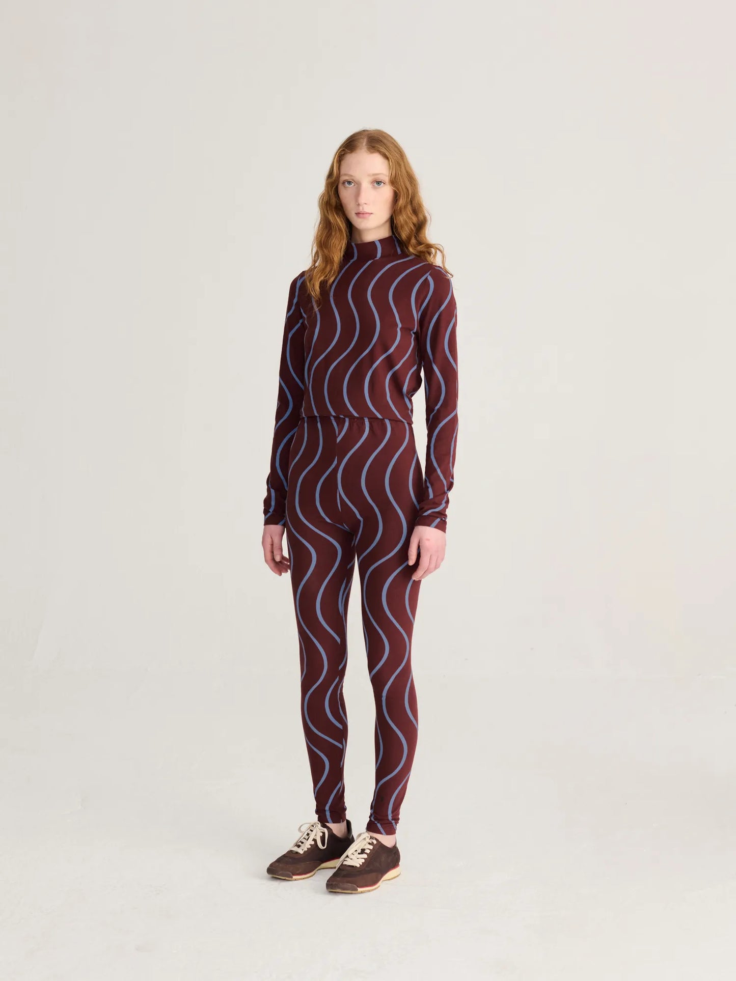 Psicodelic stripes all over turtleneck top