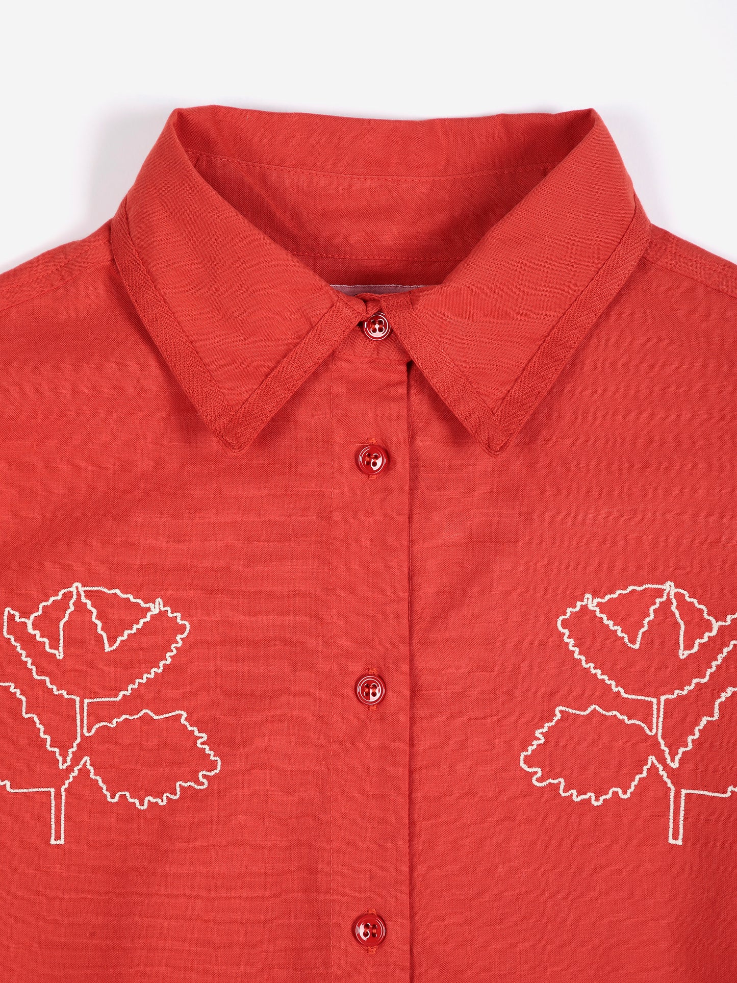 Chemise en popeline à broderie Vibrant Flower
